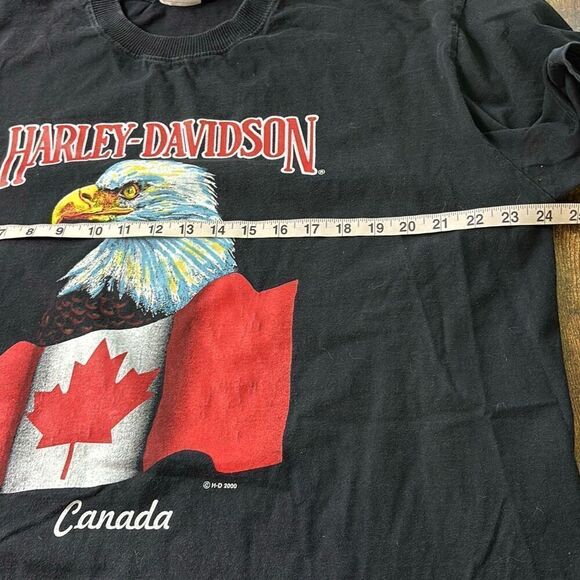 Vtg 2000 Y2K Harley Davidson Victoria Canada Bald Eagle t shirt 2XL - Picture 7 of 7